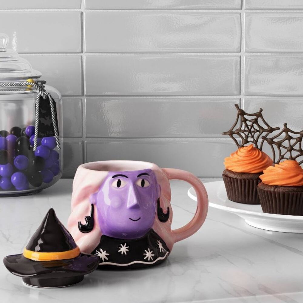 NWT Witch Figural Halloween Mug with Lid 8 oz Hyde and Eek - Picture 2 of 4